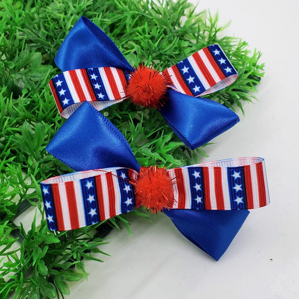 Set of two patriotic bow, Fourth of July Set bow for girl
