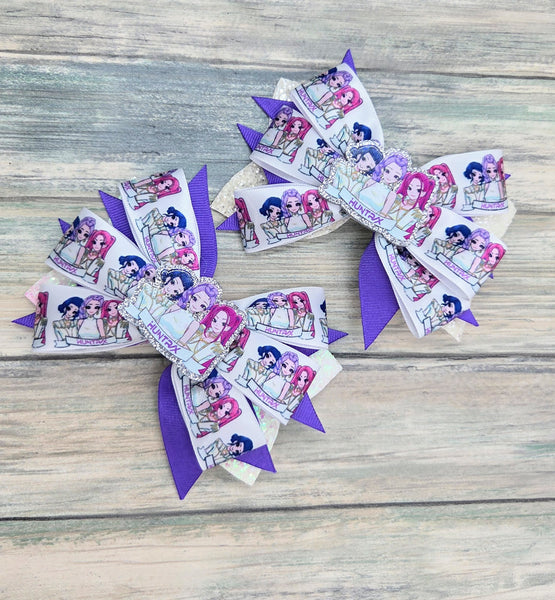 Cute hair Bows for girl, set of two k-pop inspired Bow