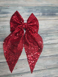 Sequin fabric hair Bow for girl, 6 different colors