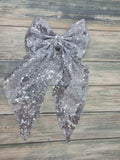 Sequin fabric hair Bow for girl, 6 different colors