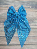 Sequin fabric hair Bow for girl, 6 different colors