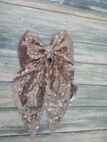 Sequin fabric hair Bow for girl, 6 different colors