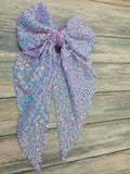 Sequin fabric hair Bow for girl, 6 different colors