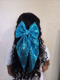 Sequin fabric hair Bow for girl, 6 different colors