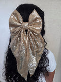 Sequin fabric hair Bow for girl, 6 different colors