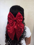Sequin fabric hair Bow for girl, 6 different colors