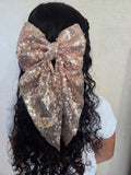 Sequin fabric hair Bow for girl, 6 different colors