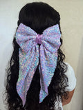 Sequin fabric hair Bow for girl, 6 different colors