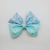 Blue Bees Bow, 4 Inches long