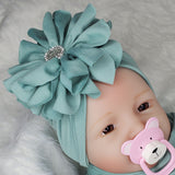 Turquoise Color  Baby Turban hat, newborn Turban hat, Toddler winter hat