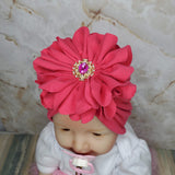 Fuchsia Color Baby Turban Hat