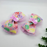 Set of Two Easter  Bunny Hair Bows