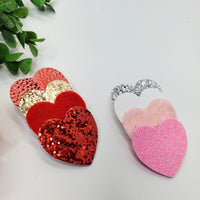 Valentine’s Day heart hair clips