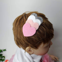Valentine’s Day heart hair clips