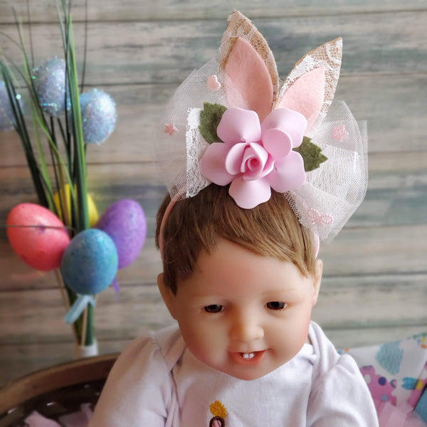 Easter Baby headband, Optional Hair clip