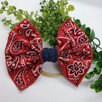 bandana red Fabric Bow