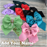 Ribbon Bow with Custom Name in Glitter