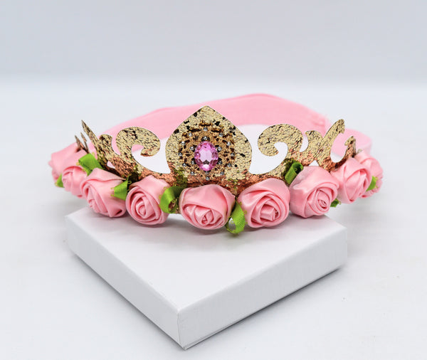Crown with Roses/ Adjustable Headband