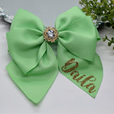 Ribbon Bow with Custom Name in Glitter